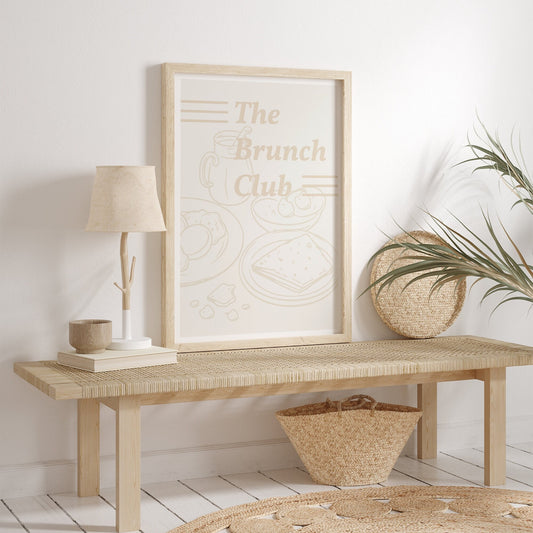 Brunch Club 08 Poster: Brunch Quote Print, Kitchen Decor, Trendy Home Decor, Food Lover Gift, Brunch Lover, Modern Wall Art, Cool Prints