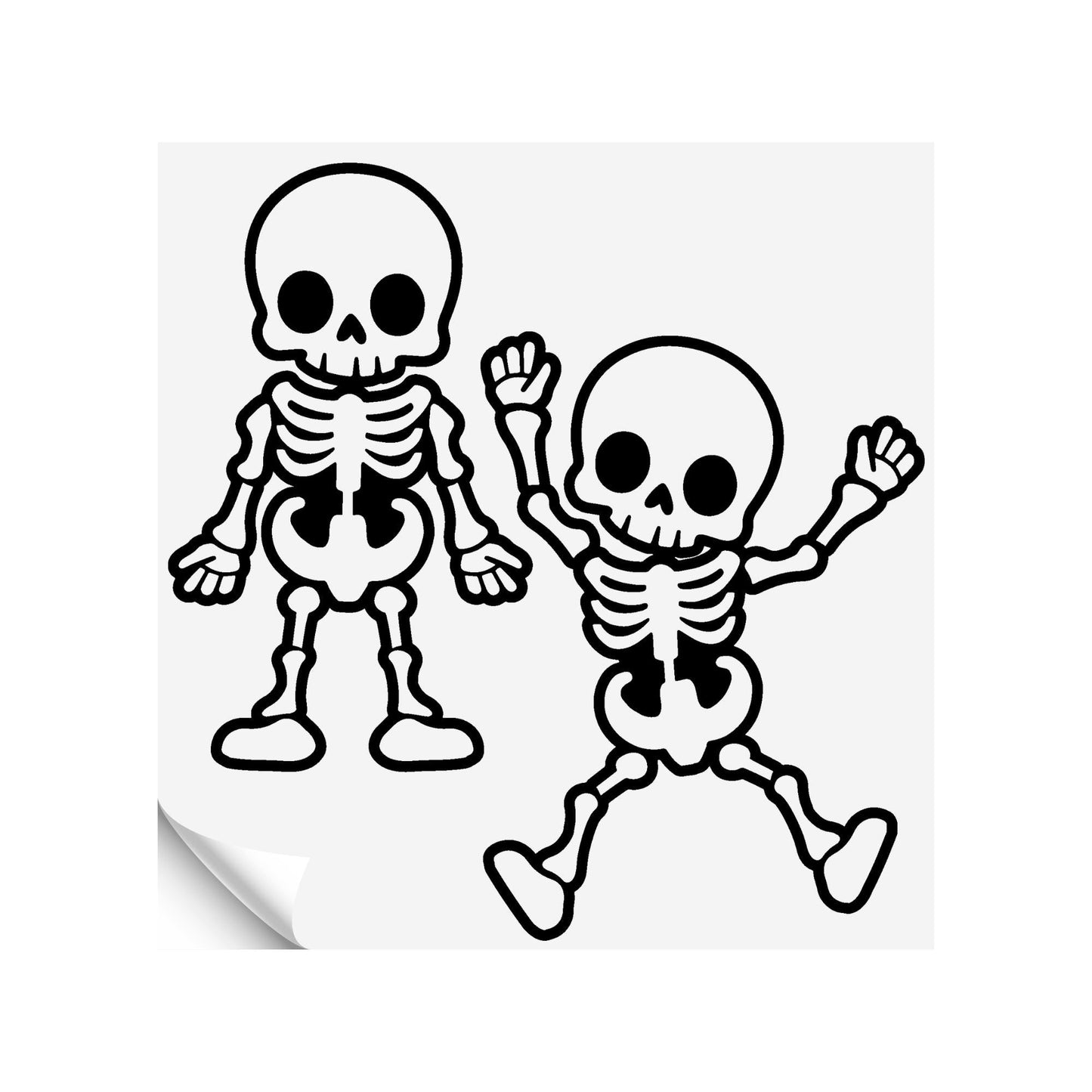 Fun Skeleton Window Sticker: Halloween Decorations, Autumnal Window Decal, Silhouette Window Display, Home Decor, Halloween Party Decoration