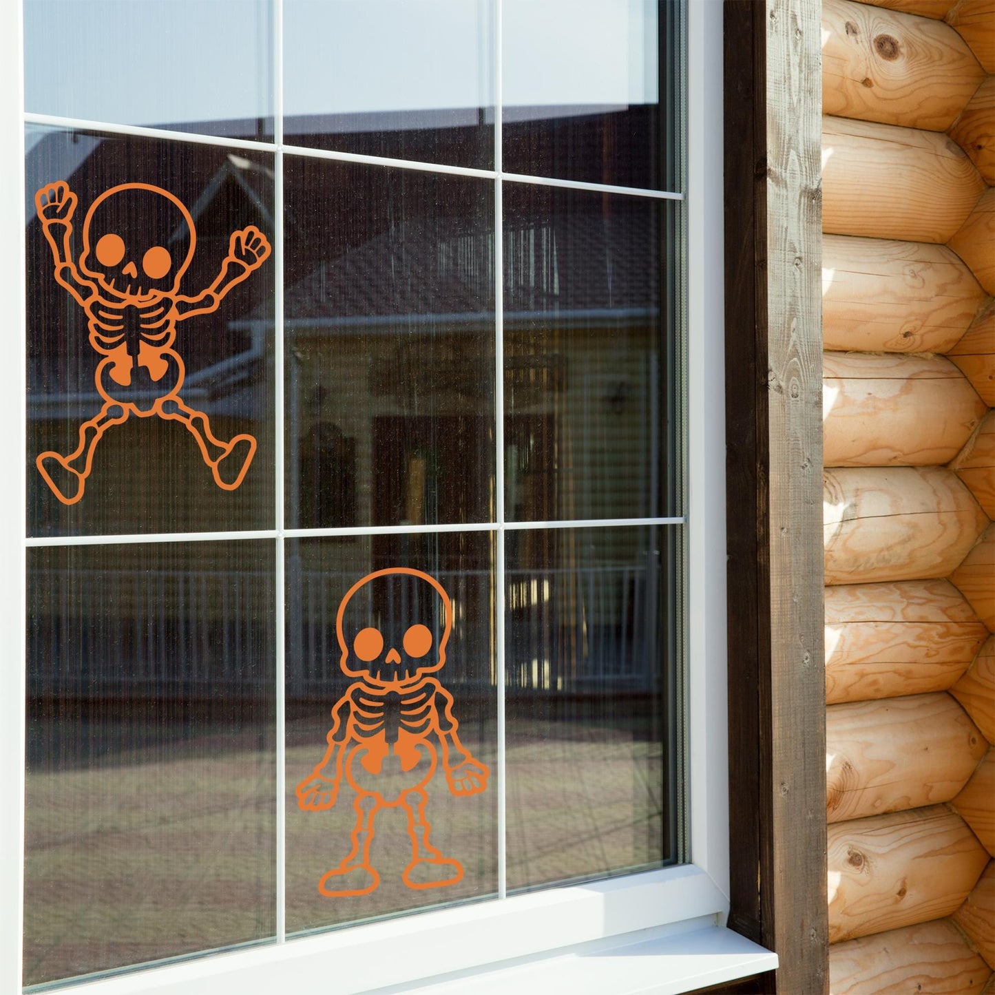 Fun Skeleton Window Sticker: Halloween Decorations, Autumnal Window Decal, Silhouette Window Display, Home Decor, Halloween Party Decoration