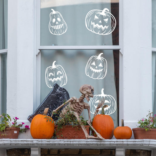 Pumpkin Window Sticker: Halloween Decorations, Autumnal Window Decal, Silhouette Window Display, Home Decor, Halloween Party Decoration