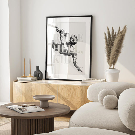 Raise Hell, Kid - 01 Poster: Art Print, Bold Art, Alternative Decor, Dark Academia Print, Aesthetic Wall Art, Cool Print, Edgy Home Decor