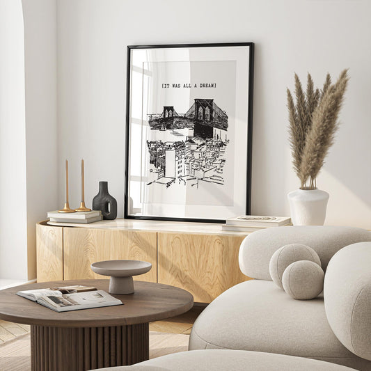 It Was All A Dream - 06 Poster: Notorious B.I.G. Lyric Quote Print, Hip-Hop Wall Art, Biggie Song-Inspired Print, 90s Rap Music Home Decor