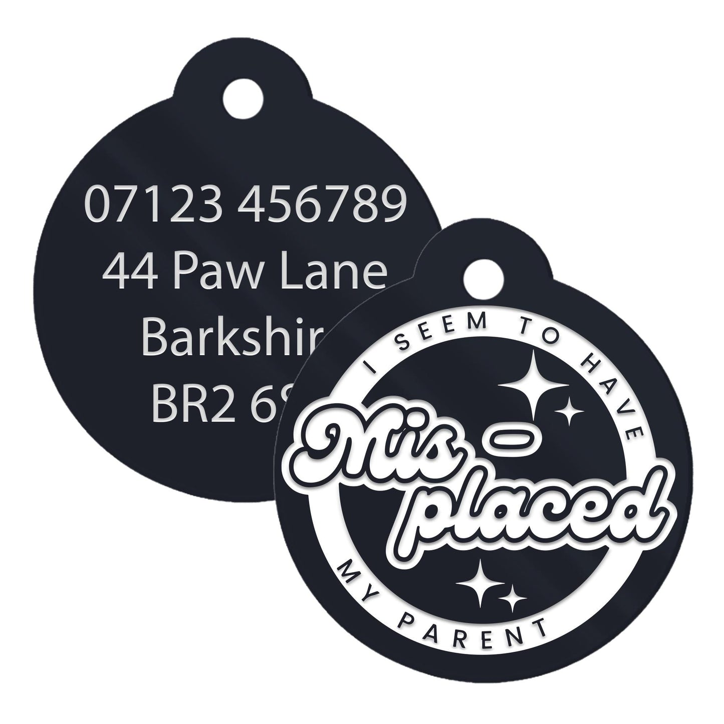 I Have to Seem To Misplaced My Parent, Stars Custom Dog ID Collar Tag: Fun Pet Safety Accessories, New Pet Essentials, Unique Gift For Dog