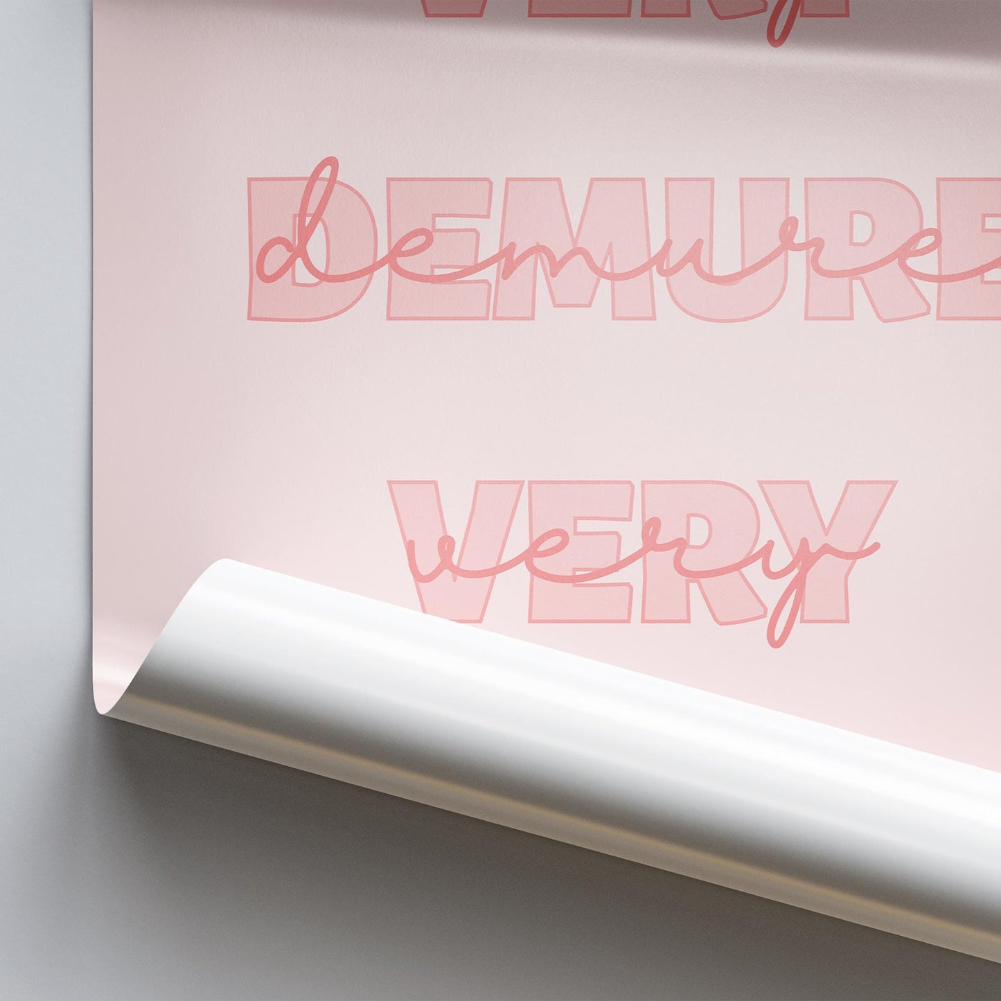 Very Demure, Very Mindful, Very Cutesy - 07 Typography Poster, Elegant Print, Aesthetic Prints, Unique Art, Trending Meme Print, Home Decor