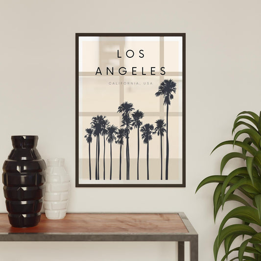 Los Angeles Print 04: California Poster, Travel Wall Art, Location Print, Modern Los Angeles Art, LA Aesthetic Home Decor, Hollywood Print
