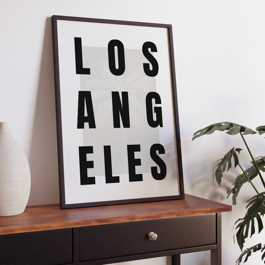 Los Angeles Print 07: California Poster, Travel Wall Art, Location Print, Modern Los Angeles Art, LA Aesthetic Home Decor, Hollywood Print