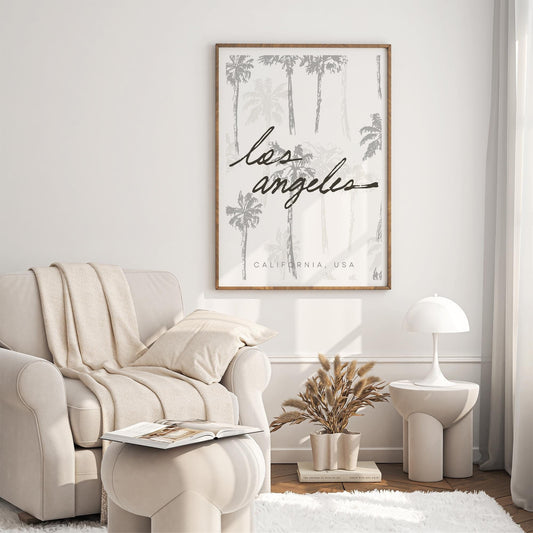 Los Angeles Print 08: California Poster, Travel Wall Art, Location Print, Modern Los Angeles Art, LA Aesthetic Home Decor, Hollywood Print