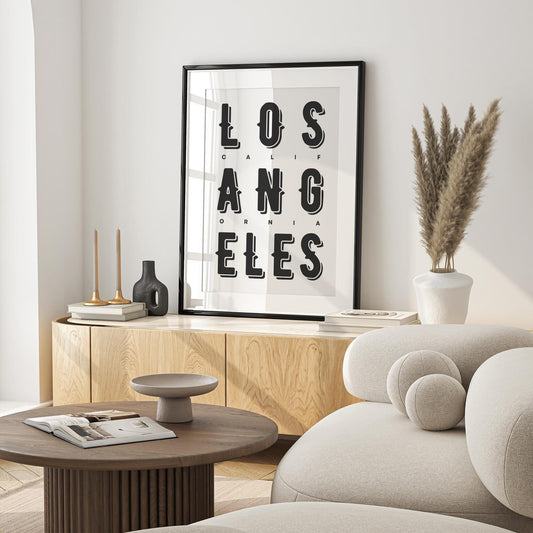 Los Angeles Print 09: California Poster, Travel Wall Art, Location Print, Modern Los Angeles Art, LA Aesthetic Home Decor, Hollywood Print