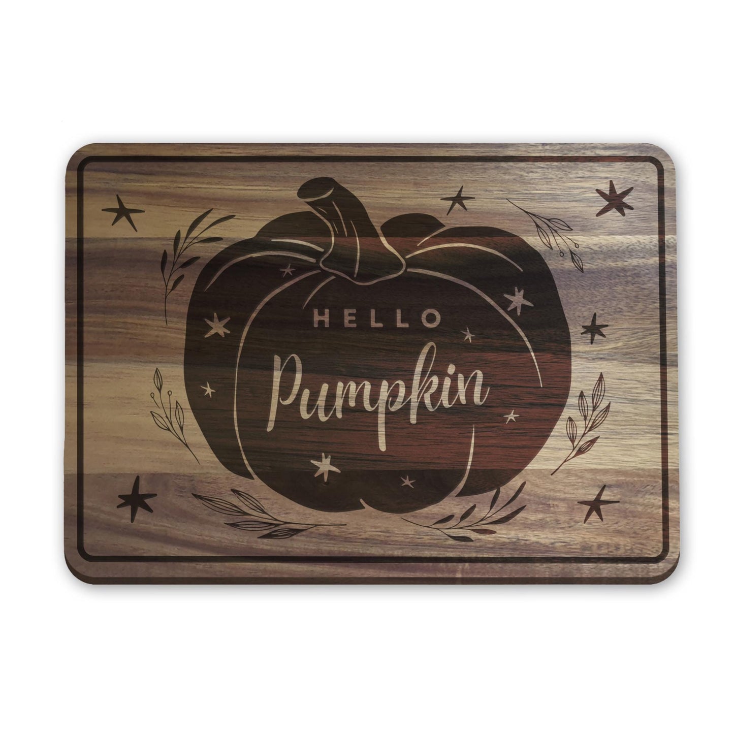 Hello Pumpkin Chopping Board 01: Fall Kitchen Decor, Autumnal Home Decor, Fall Gift, Halloween Serving Board, Cosy Seasonal Home Accessories