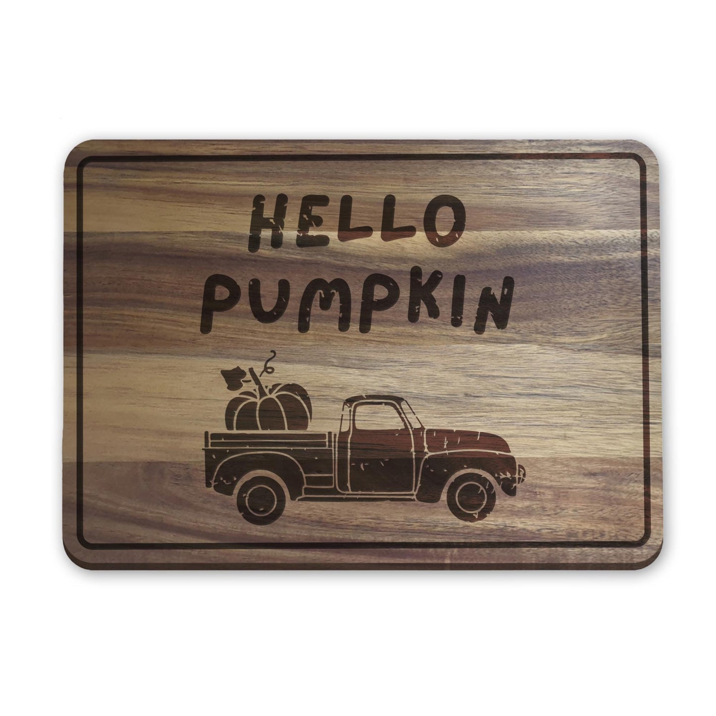 Hello Pumpkin Chopping Board 02: Fall Kitchen Decor, Autumnal Home Decor, Fall Gift, Halloween Serving Board, Cosy Seasonal Home Accessories