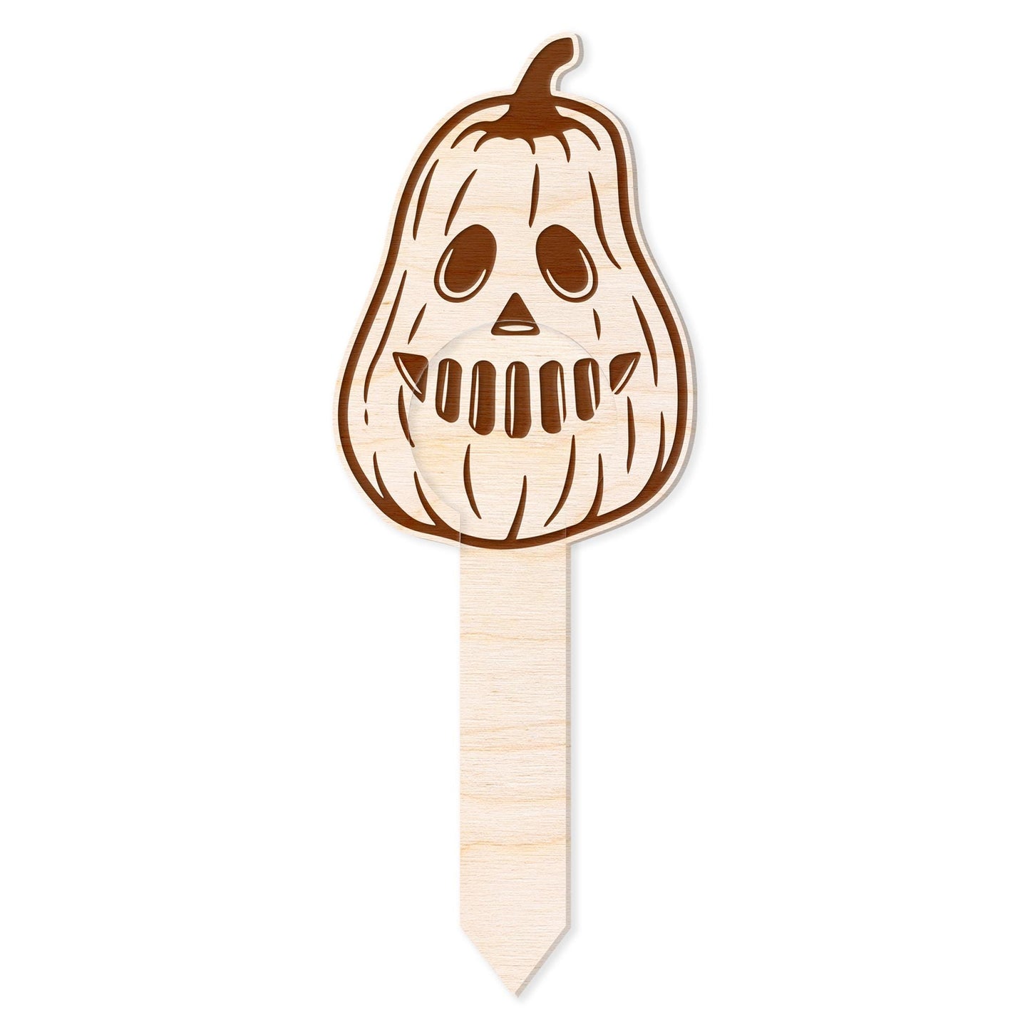 Spooky Pumpkin Wooden Halloween Plaque: Garden Sign, Halloween Outdoor Decoration, Wooden Garden Decor, Halloween Party Decorations