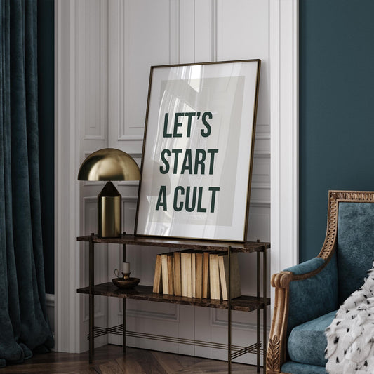 Let's Start A Cult - 05 Poster: Alternative Decor, Dark Humour Print, Halloween Wall Art, Funny Cool Print, Halloween Print, Edgy Home Decor