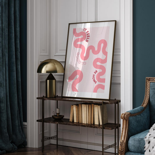 It Feels So Good To Be Home - 09 Type Poster, Home Decor, Unique Wall Art, Aesthetic Home Prints, Typography Posters, Warm Home Prints, Art