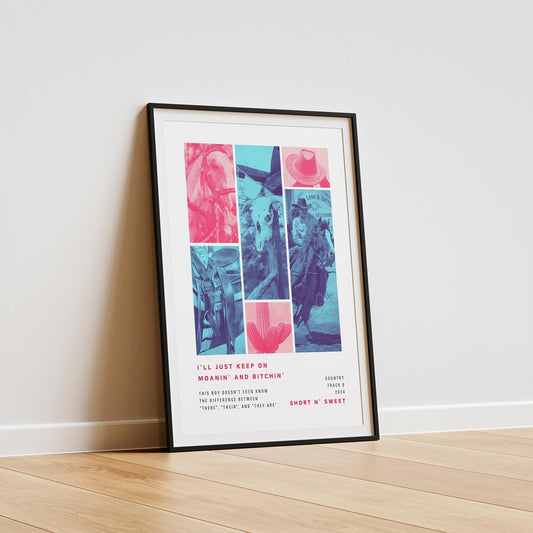 Slim Pickins - 01 Music Inspired Poster: Sabrina Carpenter Song-Inspired Print, Lyrics Wall Art, Graphic Design Home Decor, Music Lover Gift