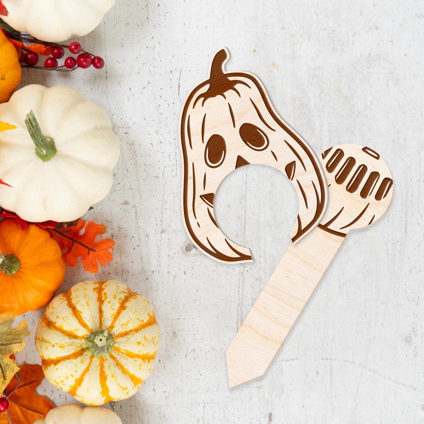 Spooky Pumpkin Wooden Halloween Plaque: Garden Sign, Halloween Outdoor Decoration, Wooden Garden Decor, Halloween Party Decorations