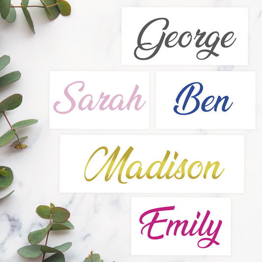 Personalised Name Sticker: Custom Word Vinyl Decal, Personalised Gift, Custom Sticker Label for Bottles, Boxes, Glasses, & More