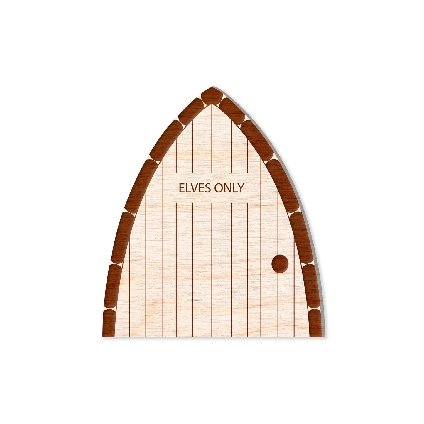 Christmas Elf Door decor different sizes Story Of Santa Elves Engraved Birch Wood