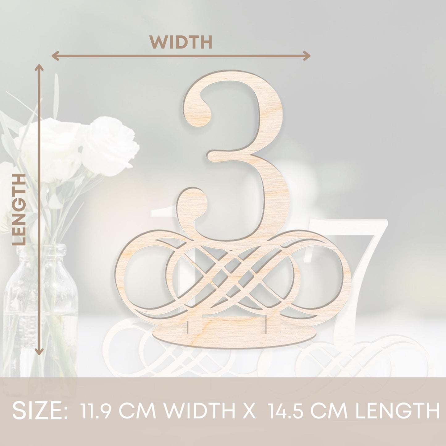 Premium Wedding, Birchwood Table Numbers, Wooden Natural Finish Numbers, Wedding Table Numbers, Wedding Decor, Unique Wedding Accessories