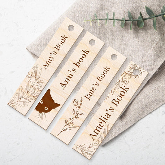 Personalised Engraved Wooden Bookmark, Unique Custom Bookmark Gift, Gift For Book Lover, Birchwood Bookmark, Gift For Her, Gift For Friend