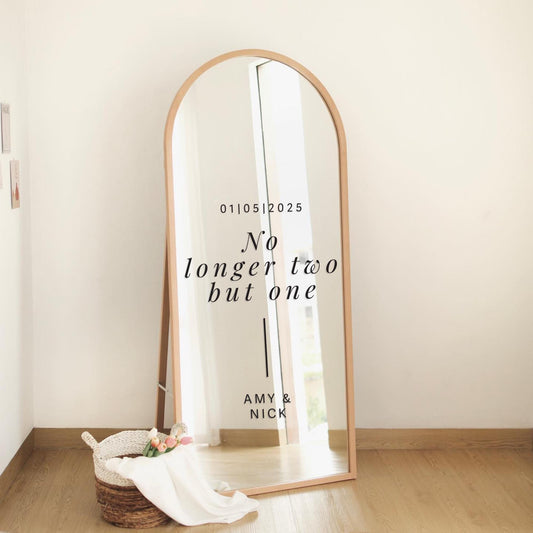 No Longer Two But One, Custom Wedding Sign, Vinyl Wedding Sticker, Welcome Wedding Sign, Bible Quote, Wedding Decor, Personalised Decor