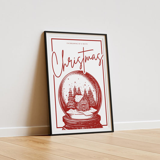 I'm Dreaming Of A White Christmas Poster - 06: Michael Bublé Song Inspired, Christmas Wall Art, Christmas Home Decor, Festive Home Prints