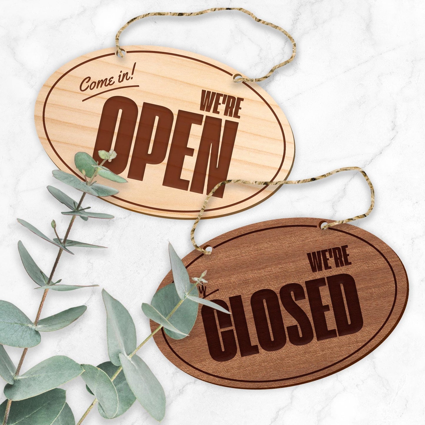 Double Sided Wooden Open And Close Shop Sign, Oval, Shop Window Sign, Shop Decor, Open And Close, Wooden Signs, Wood Plaque, Unique Plaque