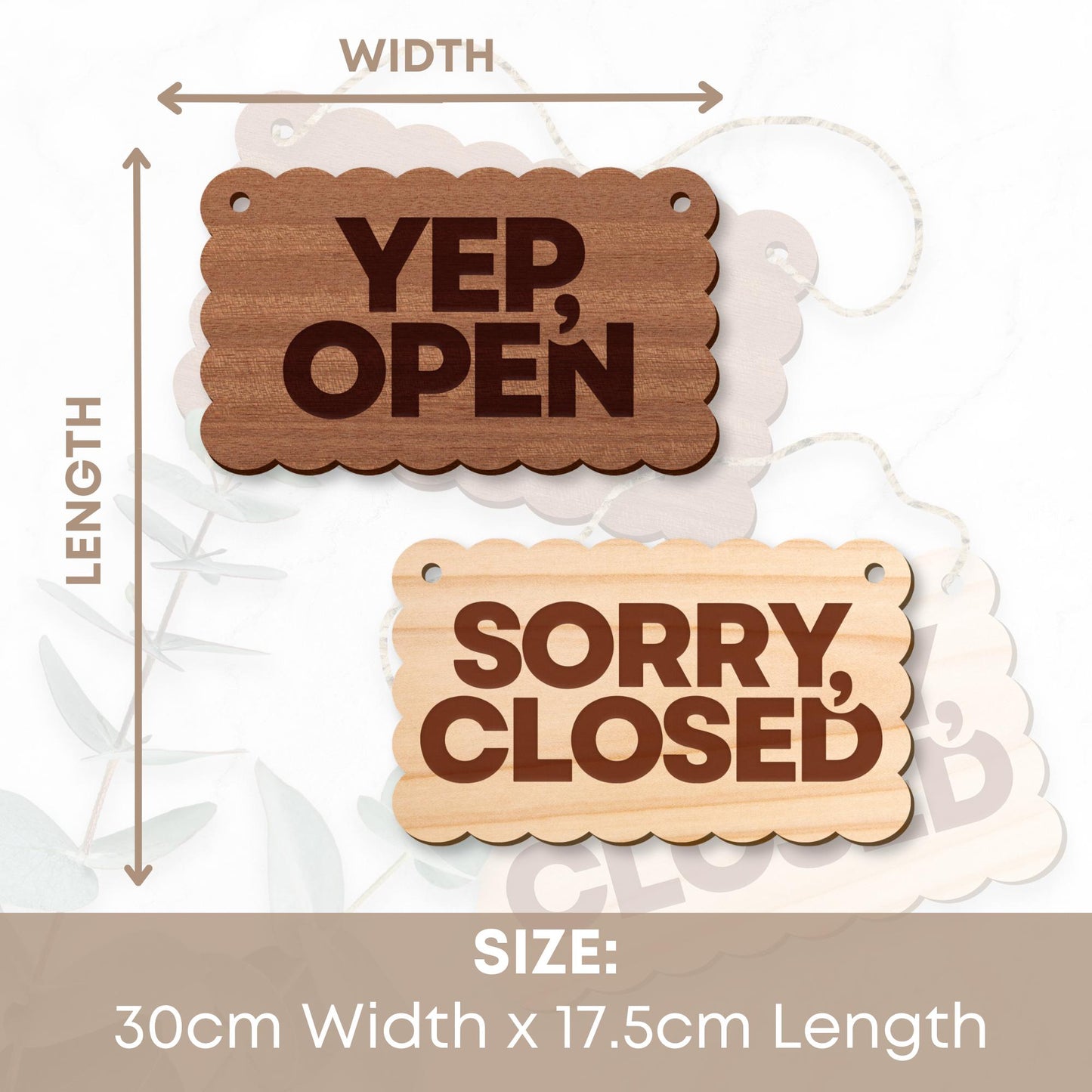 Double Sided Wooden Open And Close Shop Sign, Shop Window Sign, Shop Decor, Open And Close, Wooden Signs, Wood Plaque, Unique Plaque