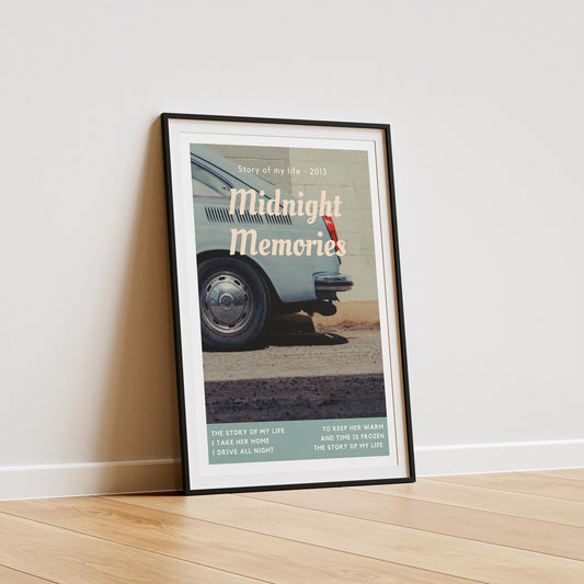 Story Of My Life - 04 Poster: One Direction Lyric Art Print, Perfect Gift for Music Lovers, Teen Room Decor, Music Home Decor, UK Boy Band