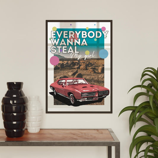 Steal My Girl - 02 Poster: One Direction Lyric Art Print, Perfect Gift for Music Lovers, Teen Room Decor, Music Home Decor, UK Boy Band