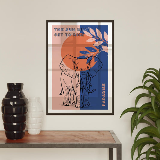 The Sun Must Set To Rise Poster - 03 Coldplay Inspired Wall Art, Graphic Design Art, Quote Poster, Home Decor, Lyric Print, Vibrant Wall Art