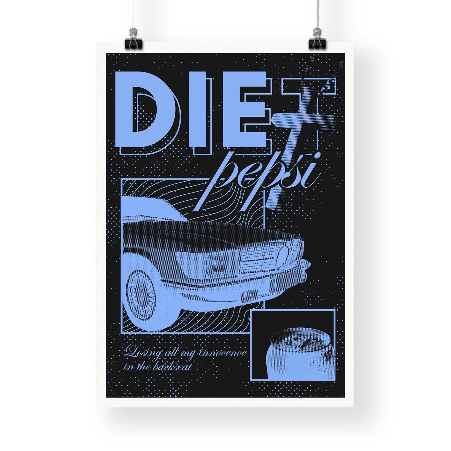 Innocence In The Backseat - Car Poster | Addison Rae Inspired Print | Trendy Home Decor, Wall Art, Pop Culture, Unique Gift For Music Lover