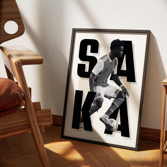 Football Neutral - Saka 03 Poster: Football-Inspired Wall Art, Sublte Sports Print, Gift for Him, Home Decor, Man Cave, Football Gift