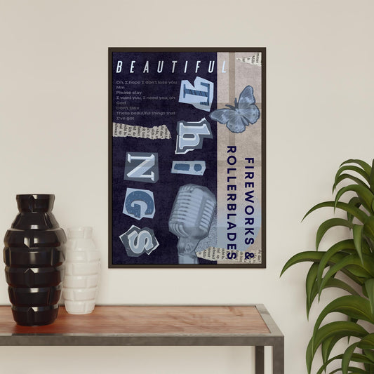 Beautiful Things - 02 , Benson Boone Lyrics Poster  Aesthetic Wall Art Print, Music Lovers Decor, Song Lyrics Print Bedroom Wall Art