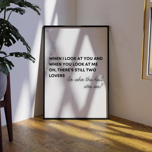 Pretty Slowly - 01, Benson Boone Lyrics Poster  Aesthetic Wall Art Print, Music Lovers Decor, Song Lyrics Print Bedroom Wall Art