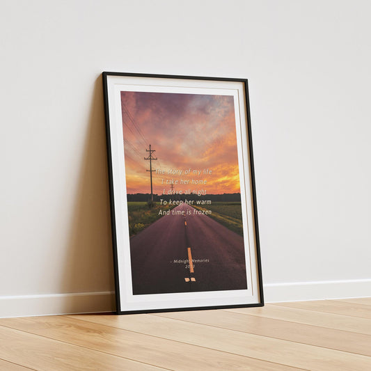 Story Of My Life - 03 Poster: One Direction Lyric Art Print, Perfect Gift for Music Lovers, Teen Room Decor, Music Home Decor, UK Boy Band