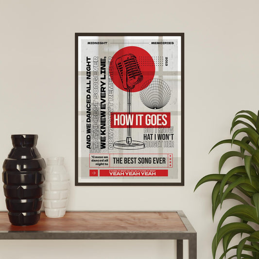 Best Song Ever - 04 Poster: One Direction Lyric Art Print, Perfect Gift for Music Lovers, Teen Room Decor, Music Home Decor, UK Boy Band