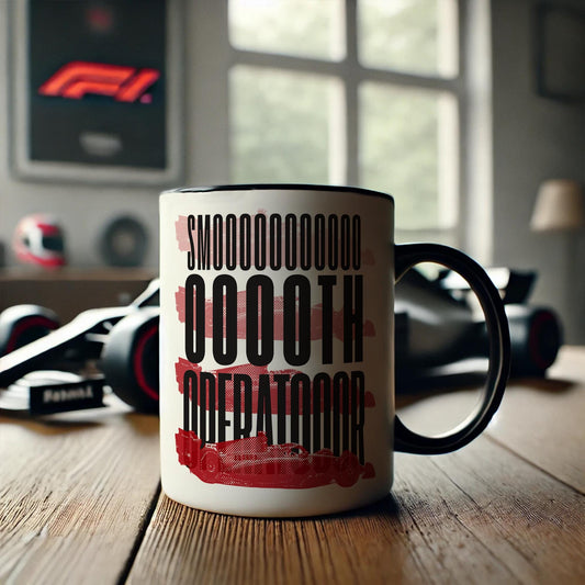 Smooth Operator F1 Mug: Formula 1 Gift For Him, Funny Carlos Sainz Quote, Red Race Car,  Racing Gift For Dad, F1 Novelty Mug Stocking Filler
