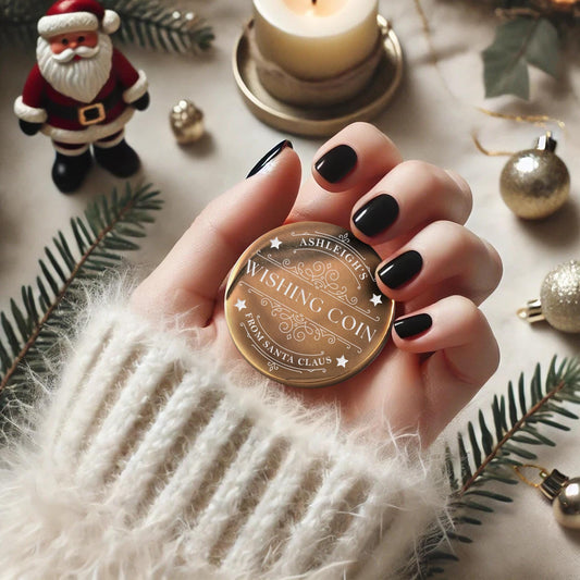 Wishing Coin - Magical: Personalised Wishing Coin, Magical Keepsake from the North Pole, Custom Christmas Token, Stocking Filler, Tradition