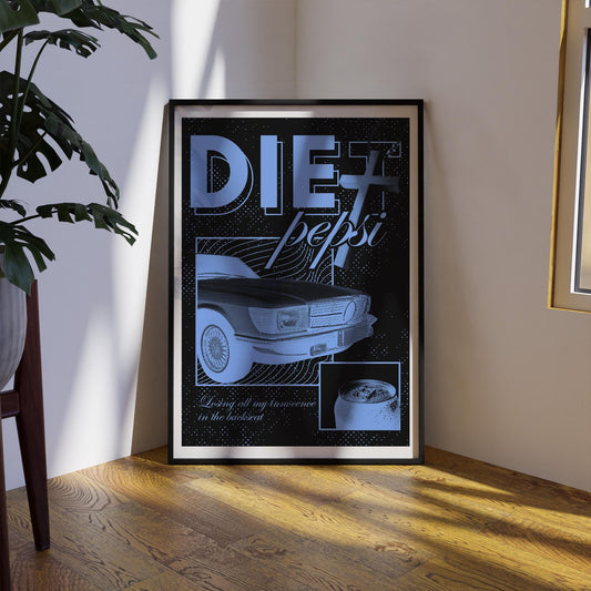 Innocence In The Backseat - Car Poster | Addison Rae Inspired Print | Trendy Home Decor, Wall Art, Pop Culture, Unique Gift For Music Lover