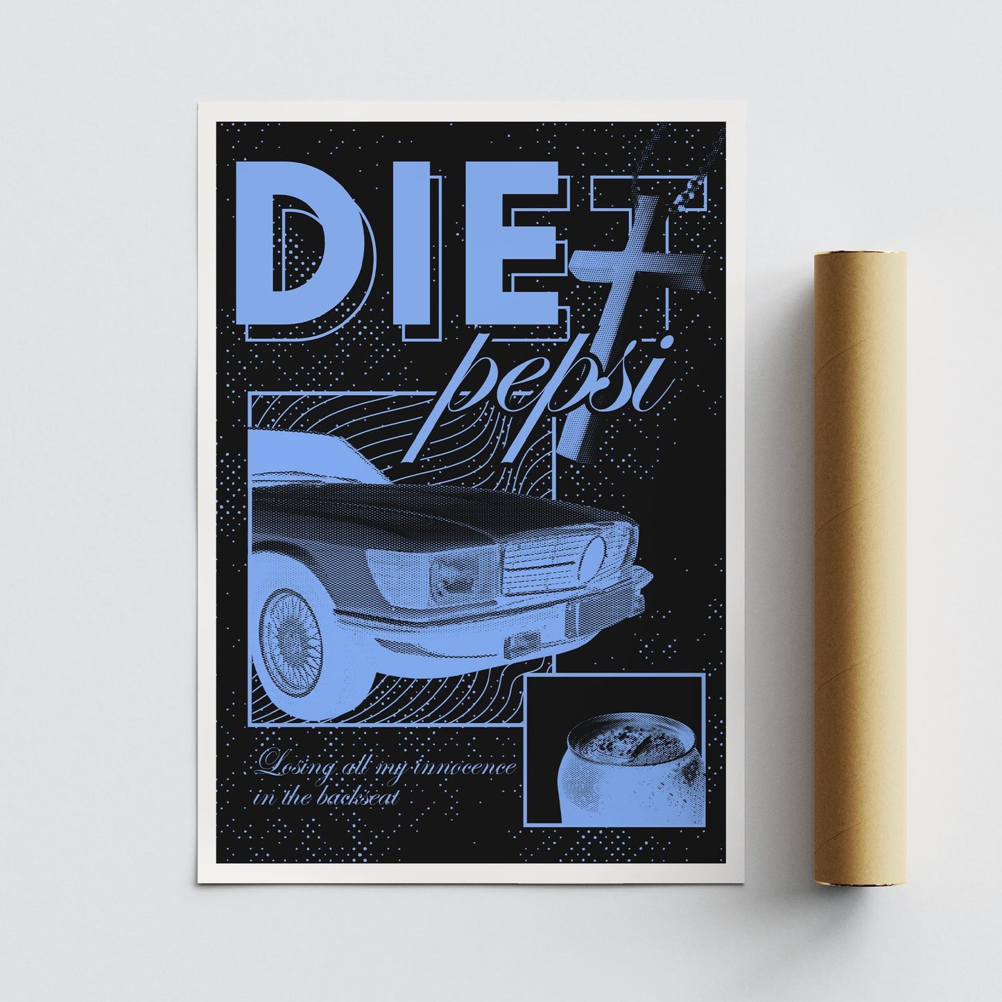 Innocence In The Backseat - Car Poster | Addison Rae Inspired Print | Trendy Home Decor, Wall Art, Pop Culture, Unique Gift For Music Lover