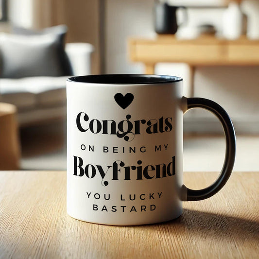 Congrats on Being My - Relationship Funny Mug: Boyfriend, Girlfriend, Husband, Wife Gift - Humorous Love Coffee Cup, Unique Gift for Partner