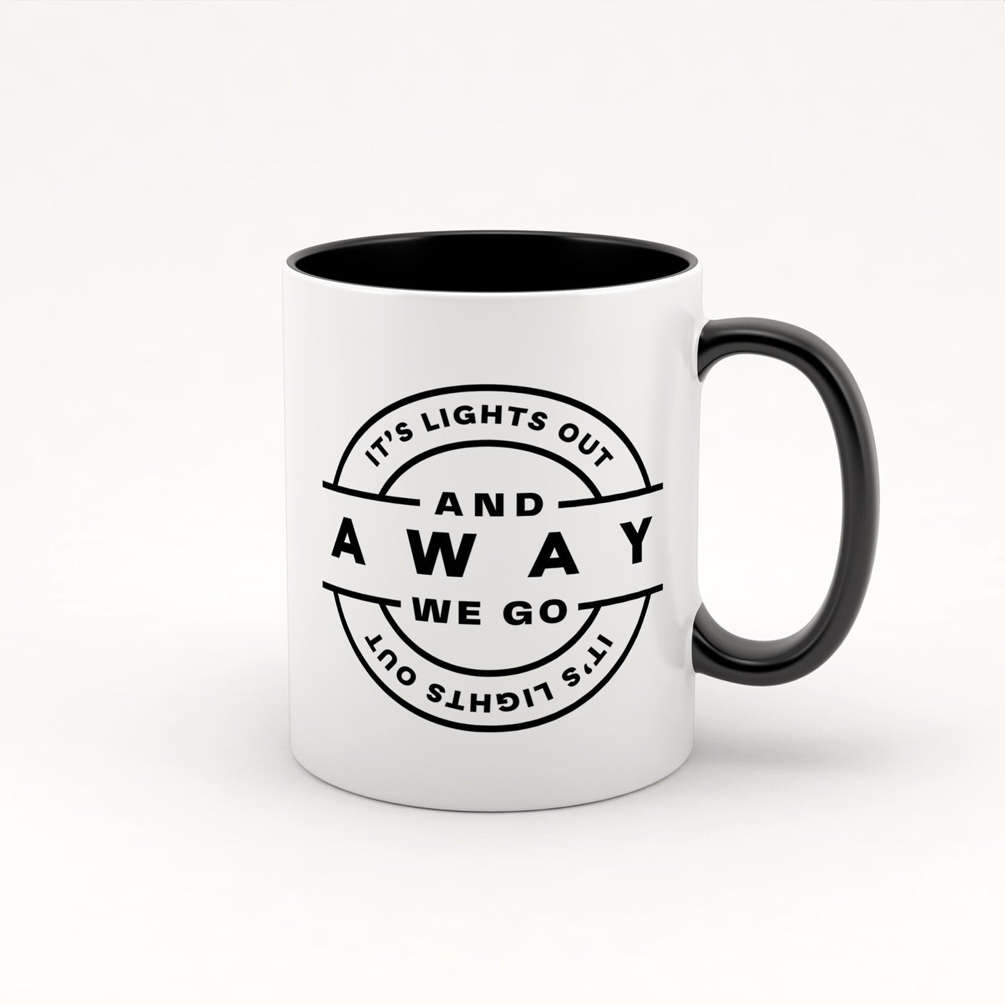 Lights Out - Sleek Mug: "Lights Out and Away We Go" F1 Start Quote Mug, Formula 1 Gift, Racing Gift For Him, For Dad, Stocking Filler