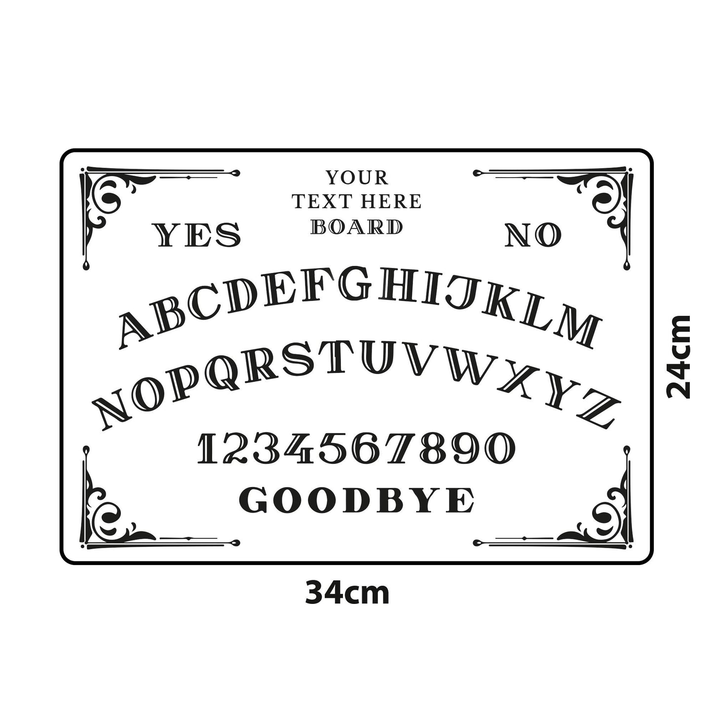 Ouija Chopping Board - Halloween Kitchen Decor, Ouija Serving Board For Halloween Party, Vintage Halloween Decor, Spirit Board Horror Gift