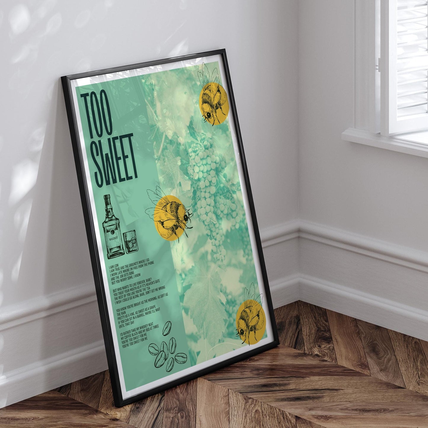 Too Sweet - 02 Poster: Hozier Lyric-Inspired Wall Decor, Music Lover Wall Art, Home Decor Posters, Gallery Wall Art, Indie Rock Prints