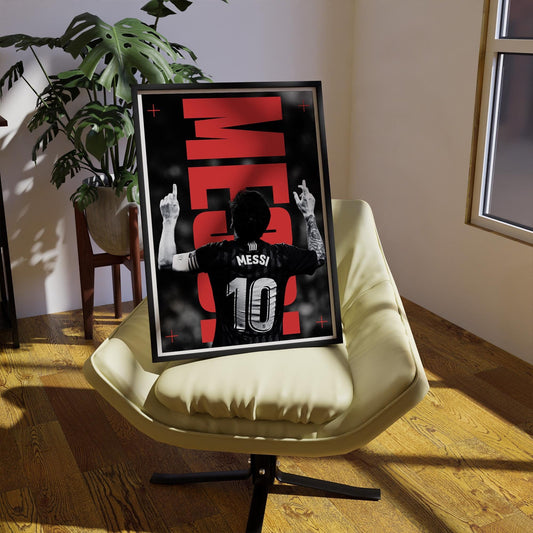 Football celebration - messi 01 poster: iconic-football inspired wall art, sports print, gift for him, home decor, man cave, football gift