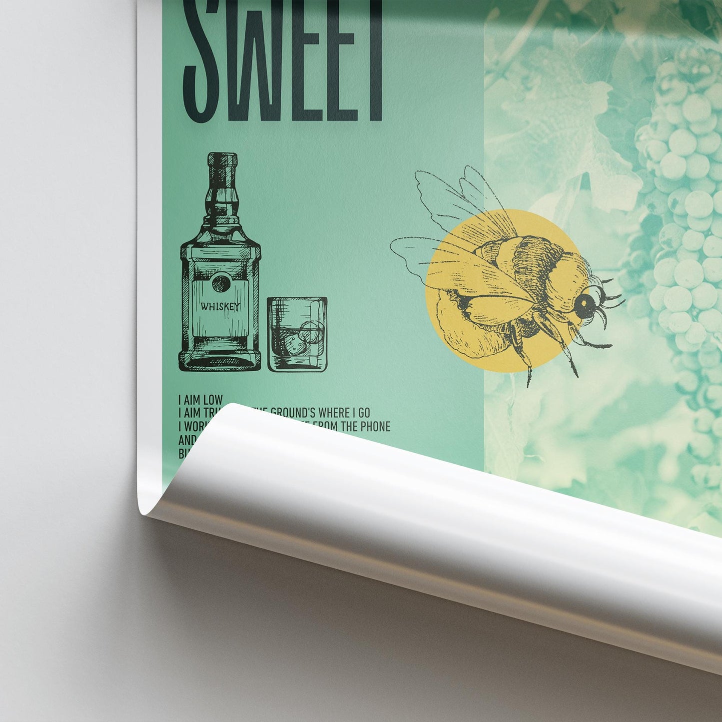 Too Sweet - 02 Poster: Hozier Lyric-Inspired Wall Decor, Music Lover Wall Art, Home Decor Posters, Gallery Wall Art, Indie Rock Prints