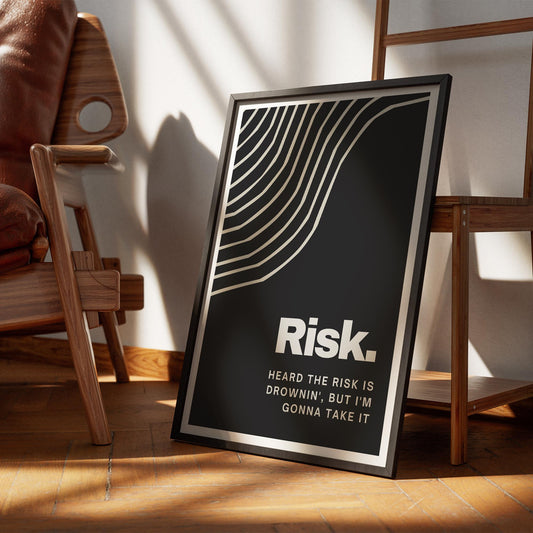 Risk - Modern: Gracie Abrams Lyric Poster, Inspirational Quote Print, Trendy Home Decor, Wall Art, Pop Culture, Gift For Music Lover