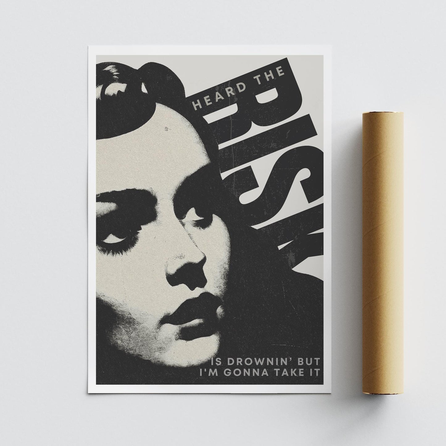 Risk - Retro Woman: Gracie Abrams Lyric Poster, Inspirational Quote Print, Trendy Home Decor, Wall Art, Pop Culture, Gift For Music Lover