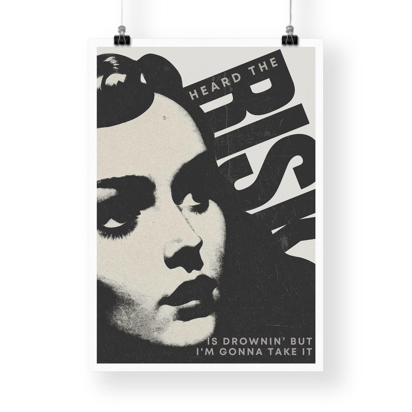 Risk - Retro Woman: Gracie Abrams Lyric Poster, Inspirational Quote Print, Trendy Home Decor, Wall Art, Pop Culture, Gift For Music Lover