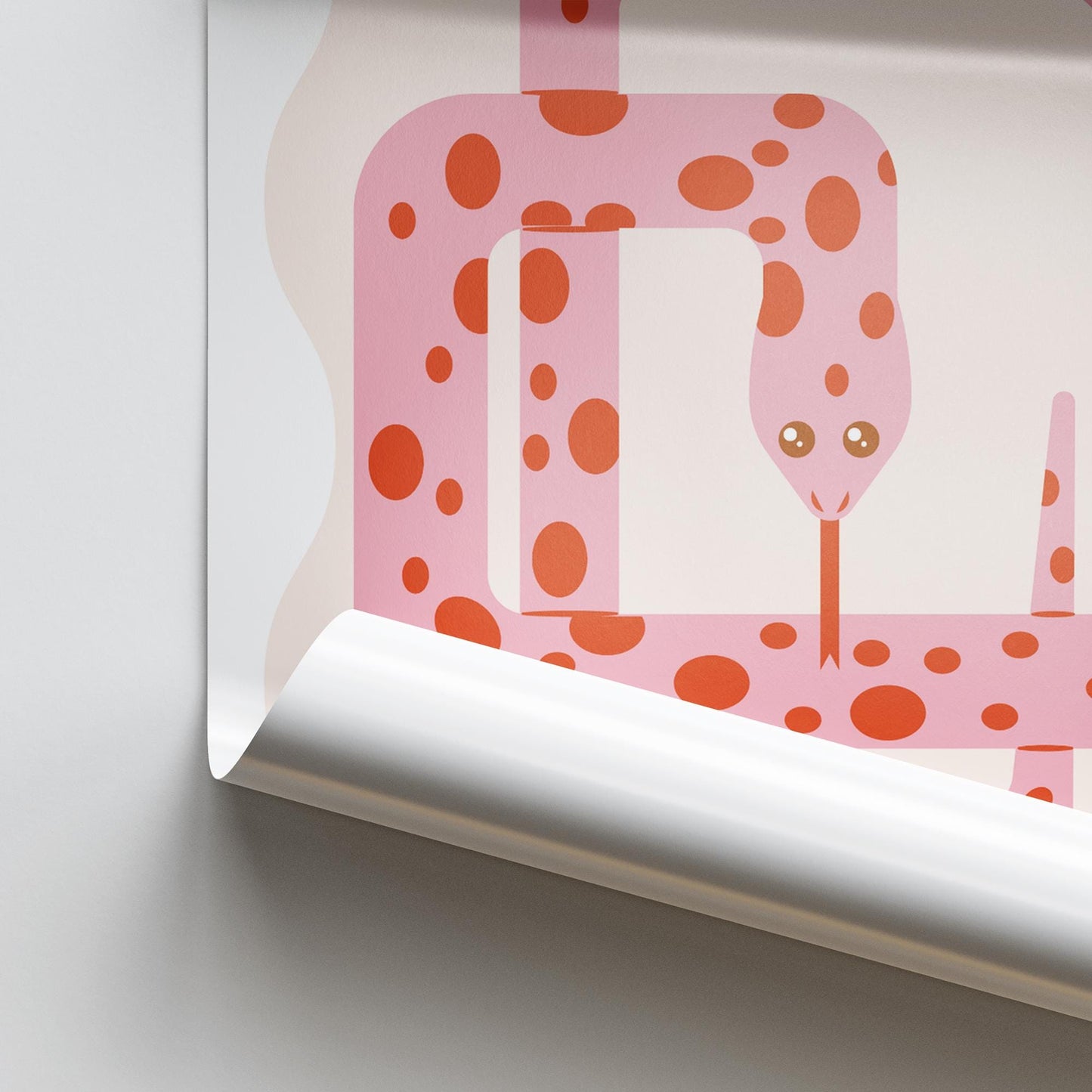 Born To Be Wild - Snake Poster: Kids Room Wall Art  Jungle-themed Print for Childrens Bedroom or Nursery Decor, Colourful Animal Print